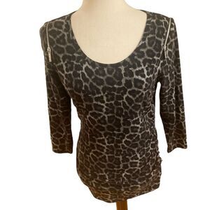 Michael Kors Brown Leopard Tunic